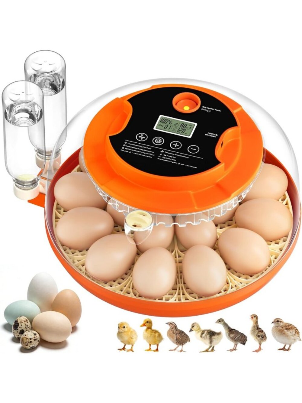 Automatic Egg Incubator for Hatching 18 Eggs - Humidity Control & Egg Turner
